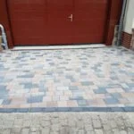 Florida Verbundpflaster vor der Garage, mehrfarbiger Verlegemix