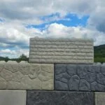 Strukturblocks in Felsenoptik, Grau und Anthrazit